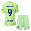 Original Trikotsatz FC Barcelona Lewandowski 9 Ausweichtrikot 2024-25 Für Kinder